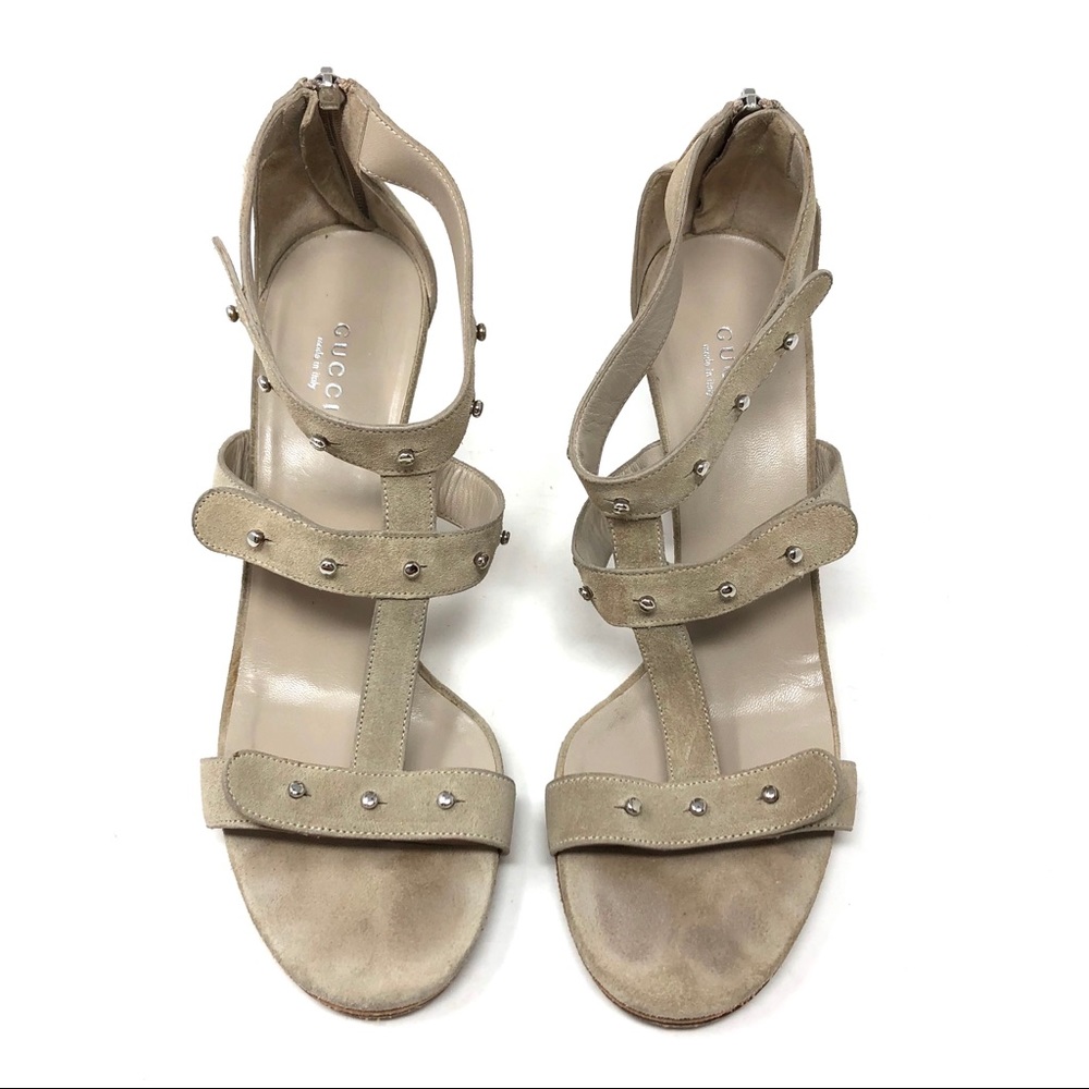 GUCCI suede strappy sandals, size 39.5 - Picture 3 of 10